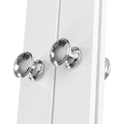 Mirrored Bathroom Wall Cabinet by Vasagle - white wood with double mirrored doors and chrome knobs