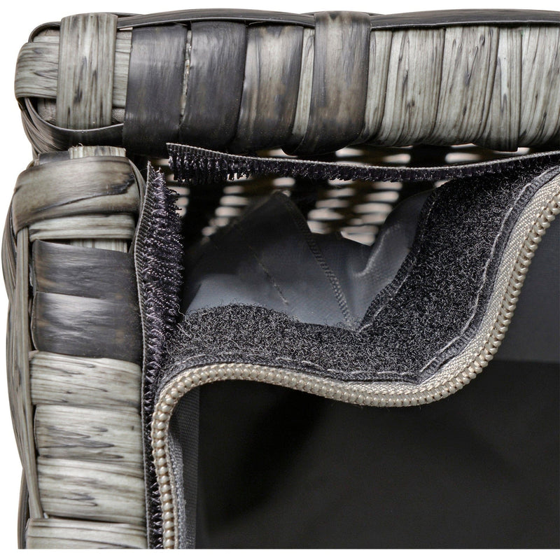 Rattan Garden Storage Box with Gas-Sprung Lid & Bench Seat