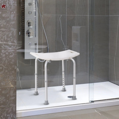 Shower Seat, Adjustable Height Homcom