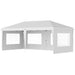 3x6m Open Front Pop Up Gazebo With Sides White