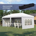 3x6m Open Front Pop Up Gazebo With Sides White