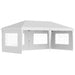 3x6m Open Front Pop Up Gazebo With Sides White