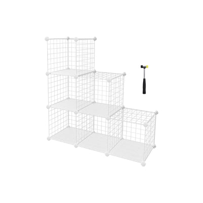White Wire Mesh Cube Storage Unit by Songmics Songmics