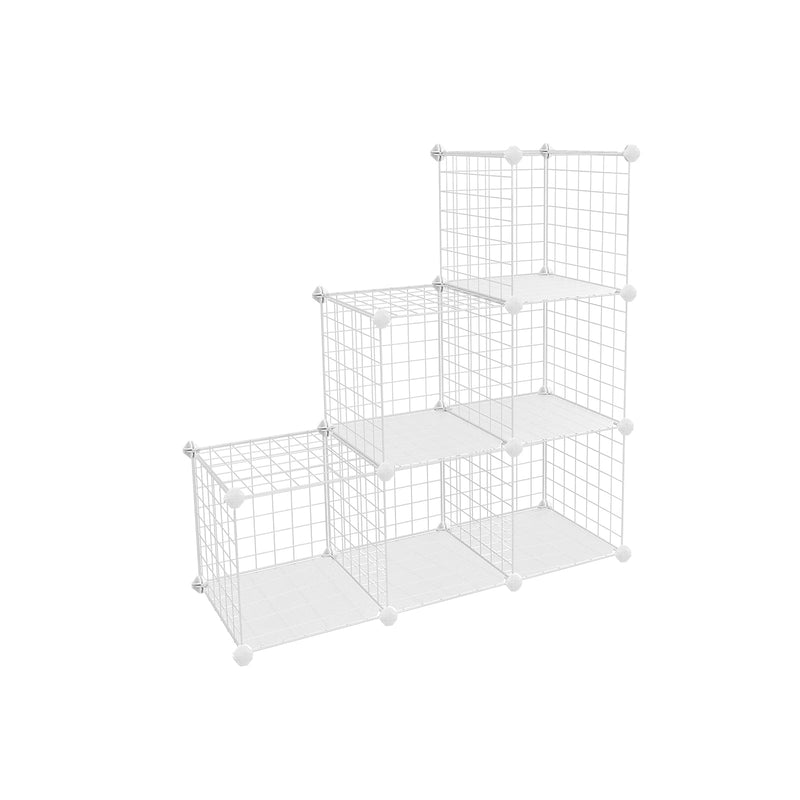 White Wire Mesh Cube Storage Unit by Songmics