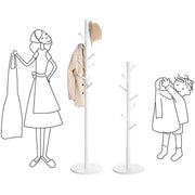 White Wooden Coat and Hat Stand by Vasagle