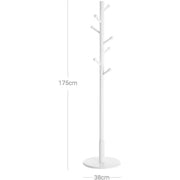 White Wooden Coat and Hat Stand by Vasagle