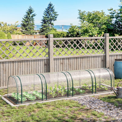 PVC Tunnel Greenhouse 395x100x80cm Clear Outsunny