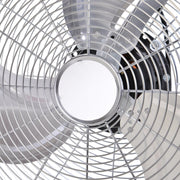 20" Chrome High-Velocity Floor Fan: 3-Speed, 100W Homcom