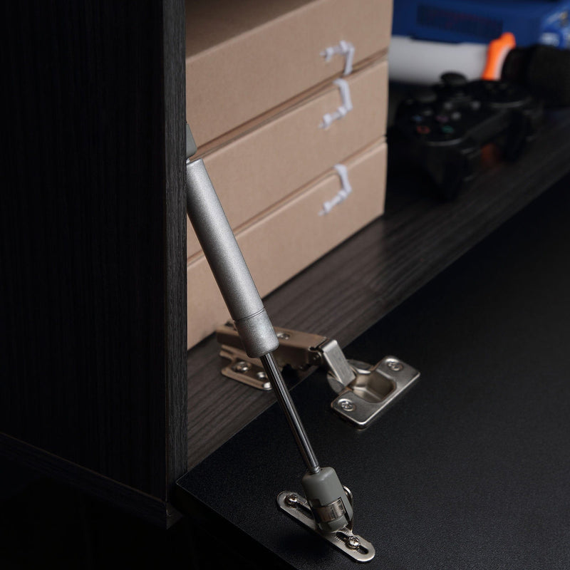 Floating 70" TV Unit in Grey & Black Gloss