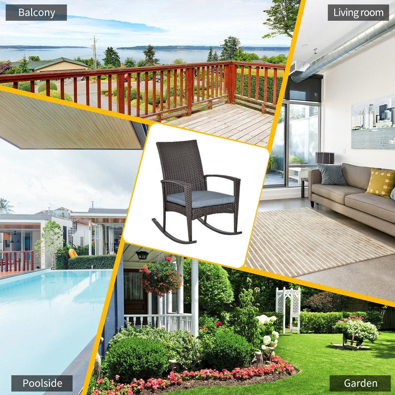 Rattan Outdoor Rocking Chair