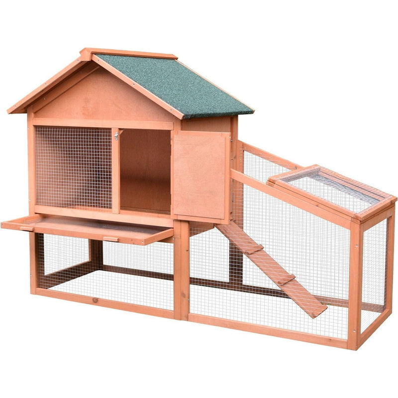 Large Outdoor 2-Tier Rabbit Hutch with Run