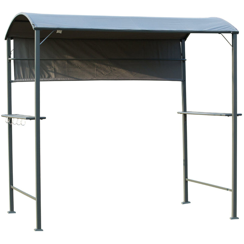 Metal Frame Outdoor BBQ Canopy, Grey