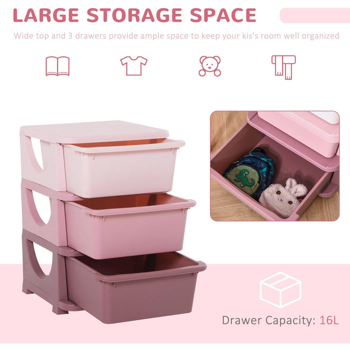Plastic Storage Drawers For Toys (Curved Edges)
