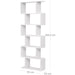 Vasagle Bookcase 6-Tier Wooden Display Shelf - White