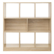 Vasagle Wooden Cube Storage Unit - Modern style with 6 cubes (3 on the top and 3 on the bottom) there are two larger spaces inbetween