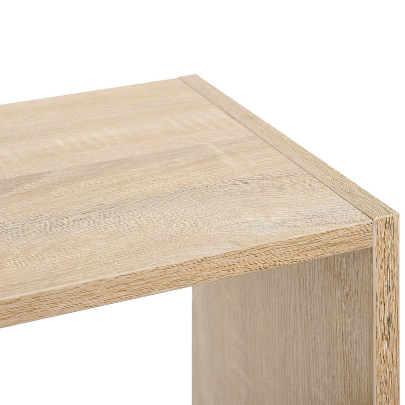 Vasagle Wooden Cube Storage Unit - Modern style with 6 cubes (3 on the top and 3 on the bottom) there are two larger spaces inbetween