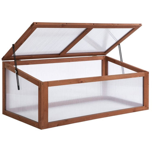 Wooden Cold Frame Greenhouse Brown