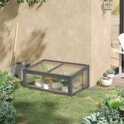 Wooden Cold Frame Greenhouse Grey