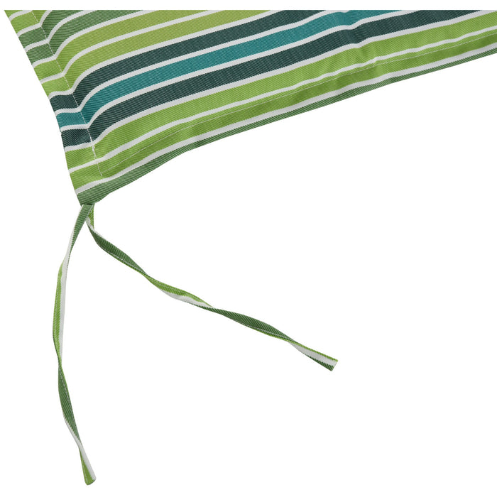 2pc Green Striped Chair Cushion Set