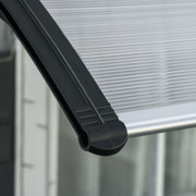 Modern Porch Canopy, Rain Shelter, Black Outsunny