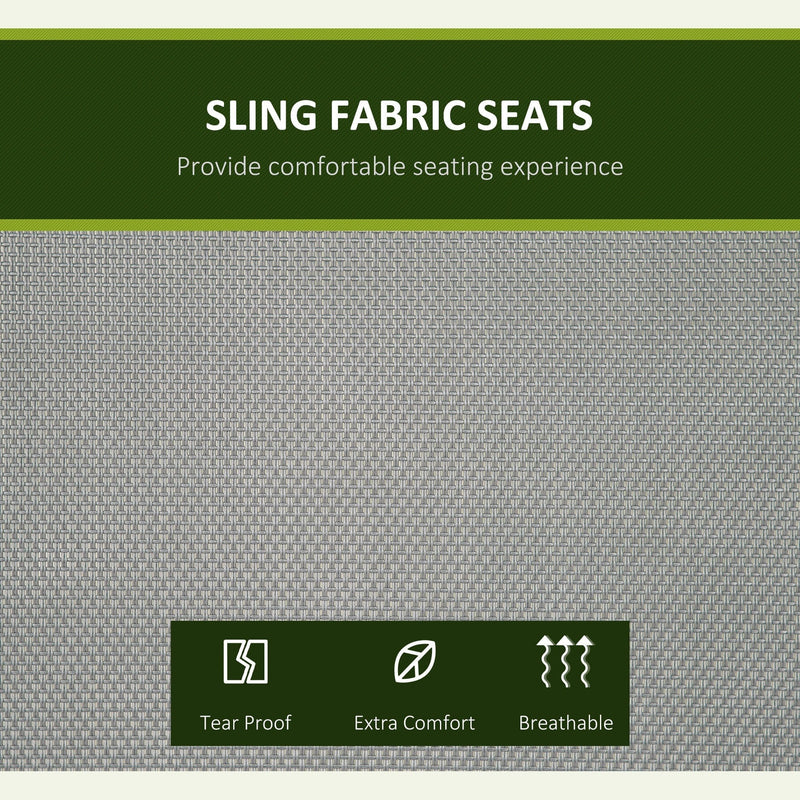 Deluxe 3 Seater Garden Swing Chair with Adjustable Canopy Outsunny