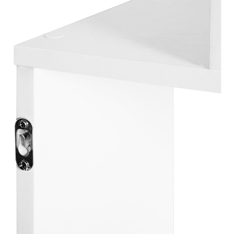 Wooden S Shape Storage Display, 6 Shelves, Room Divider