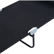Folding Sun Lounger With Face Hole Outsunny