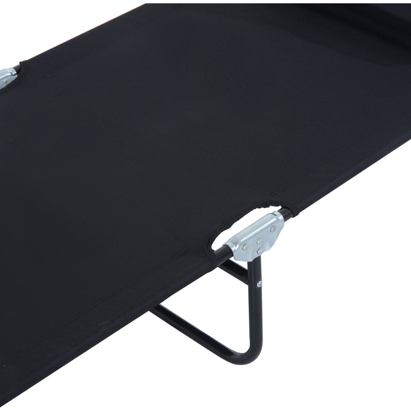 Folding Sun Lounger With Face Hole Outsunny