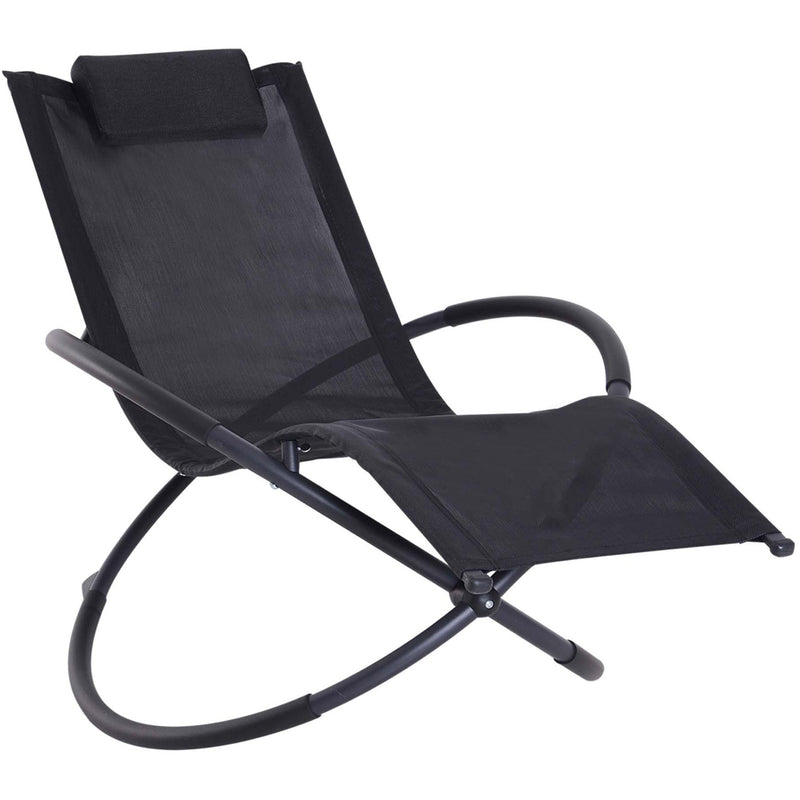 Grey Orbital Rocking Zero Gravity Chair Outsunny