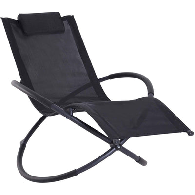 Grey Orbital Rocking Zero Gravity Chair Outsunny
