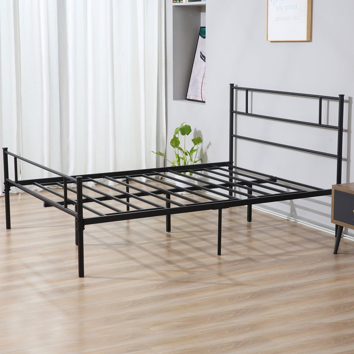 King Size Metal Bed Frame, Black