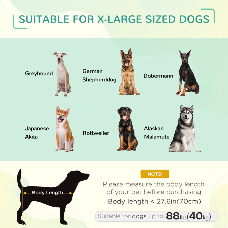 PawHut Elevated XXL Dog Bed with Canopy - Coffee