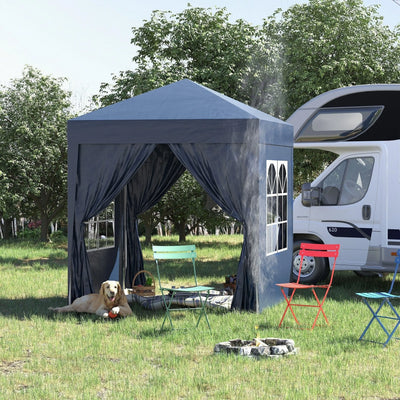 Small Pop Up Gazebo With Sides, 2m x 2m Outsunny