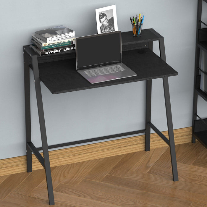 Home Office Computer Desk with Storage Shelf