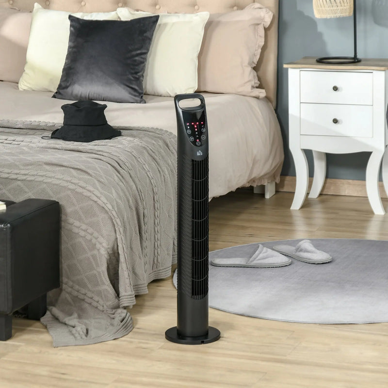 40W Tower Fan with Remote, Oscillation, 3 Speeds, 78.5H cm Homcom