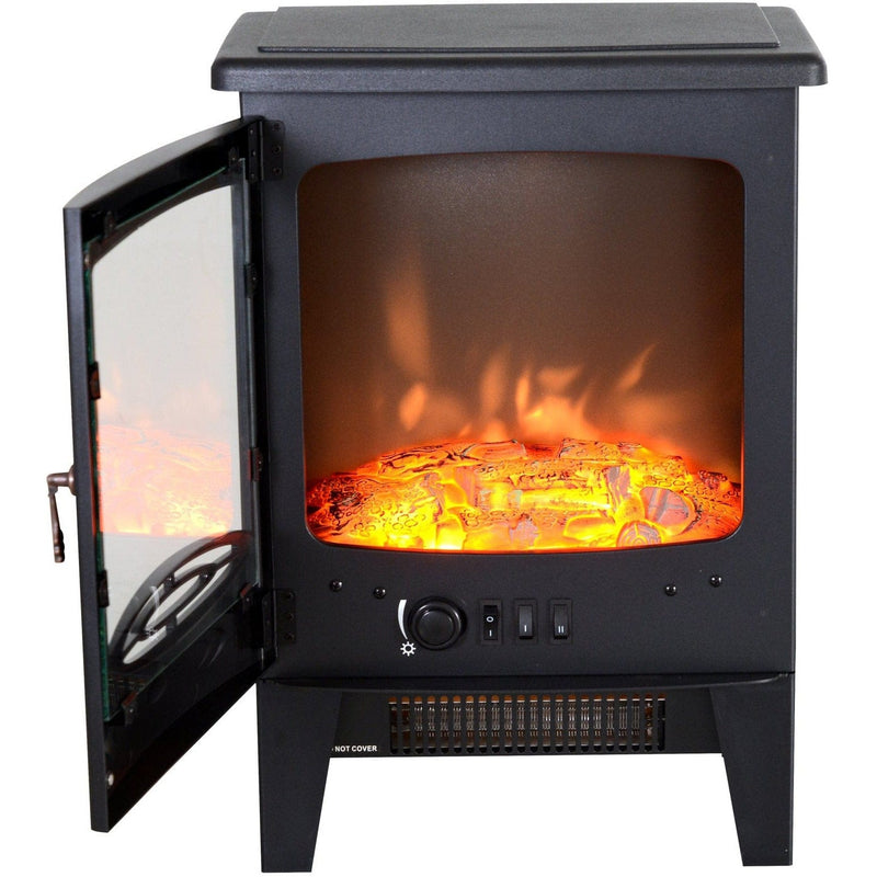Electric Fireplace, Freestanding, Flame Effect, 950w/1850W