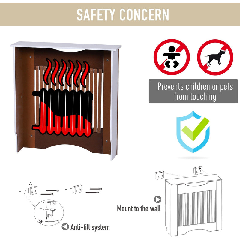 White Radiator Cover, 78W x 80.5H cm