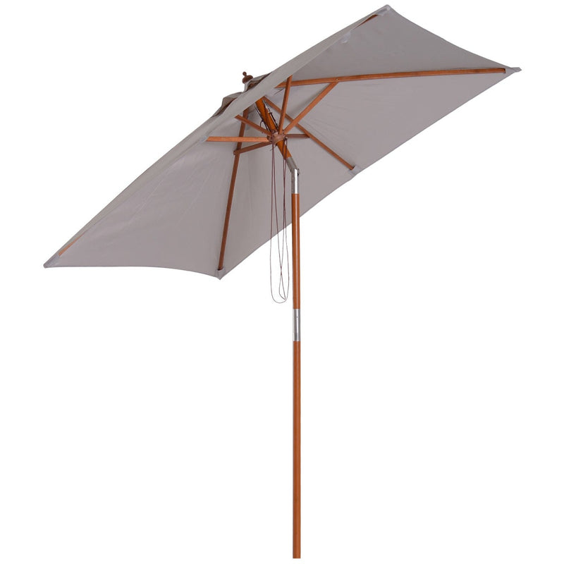 2m Outdoor Tilting Parasol Umbrella, Garden Sun Shade