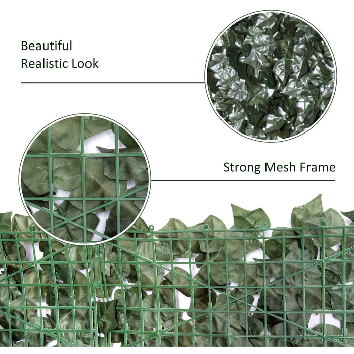 3x1.5m Dark Green Artificial Leaf Screen