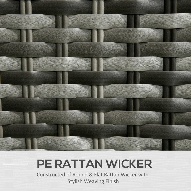 4 Piece PE Wicker Garden Furniture Set