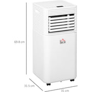 9000 BTU 4-In-1 Portable AC w/ Remote, LED Timer Homcom