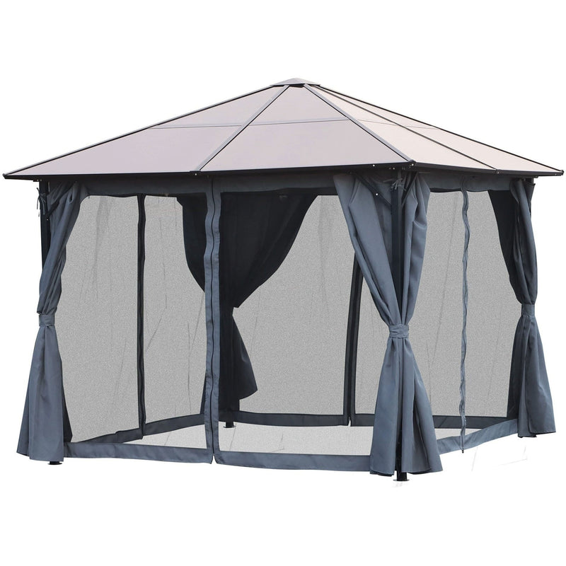 Metal Frame Hard Top Gazebo, Stylish Hot Tub Shelter