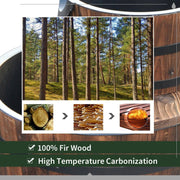 Wooden Water Pump Fountain, Cascading Garden Feature Outsunny