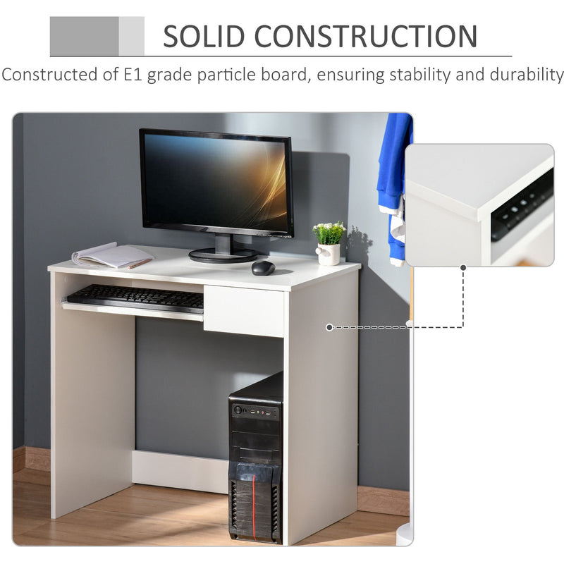 Small Computer Desk With keyboard Tray