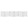 White Freestanding Wooden Pet Gate, 6 Panels Pawhut