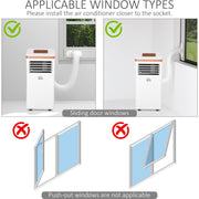 HOMCOM 10000 BTU 4-In-1 Compact Portable Mobile Air Conditioner Unit Cooling Dehumidifying Ventilating w/ Fan Remote LED 24 Hr Timer Auto Shut-Down Homcom