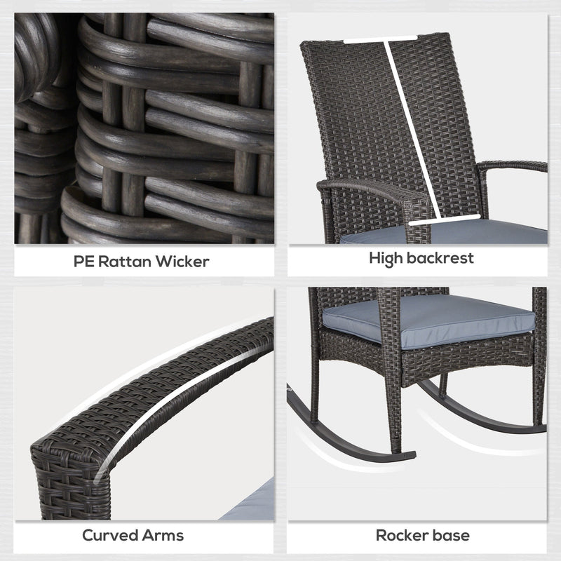 Rattan Outdoor Rocking Chair