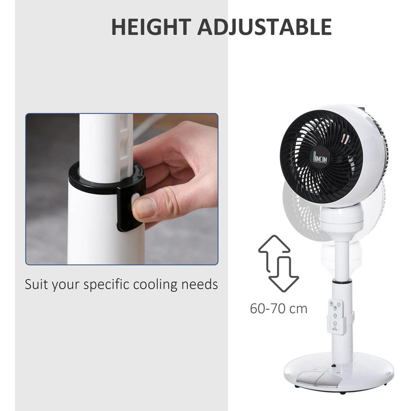 28" Air Circulator Fan, 3 Speed, Oscillation, Height Adjust Homcom