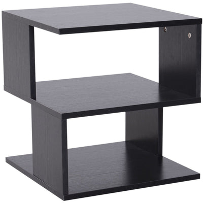 2 Tier Square Coffee Table with Storage Homcom