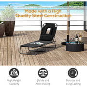 Folding Sun Lounger With Face Hole Outsunny